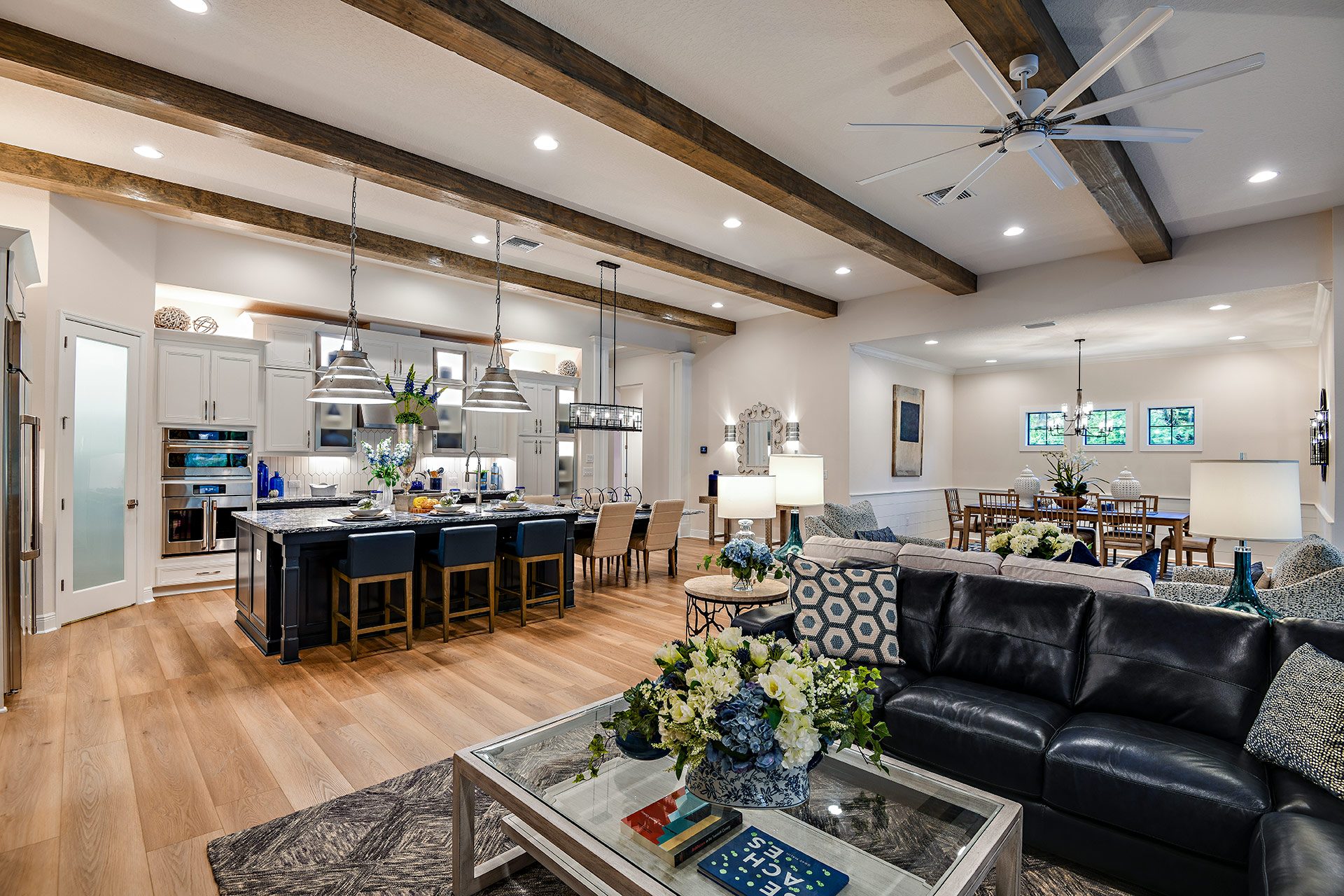 Grand Room Overlooking Kitchen and Dining Room | Key West II at Creek Ridge Preserve