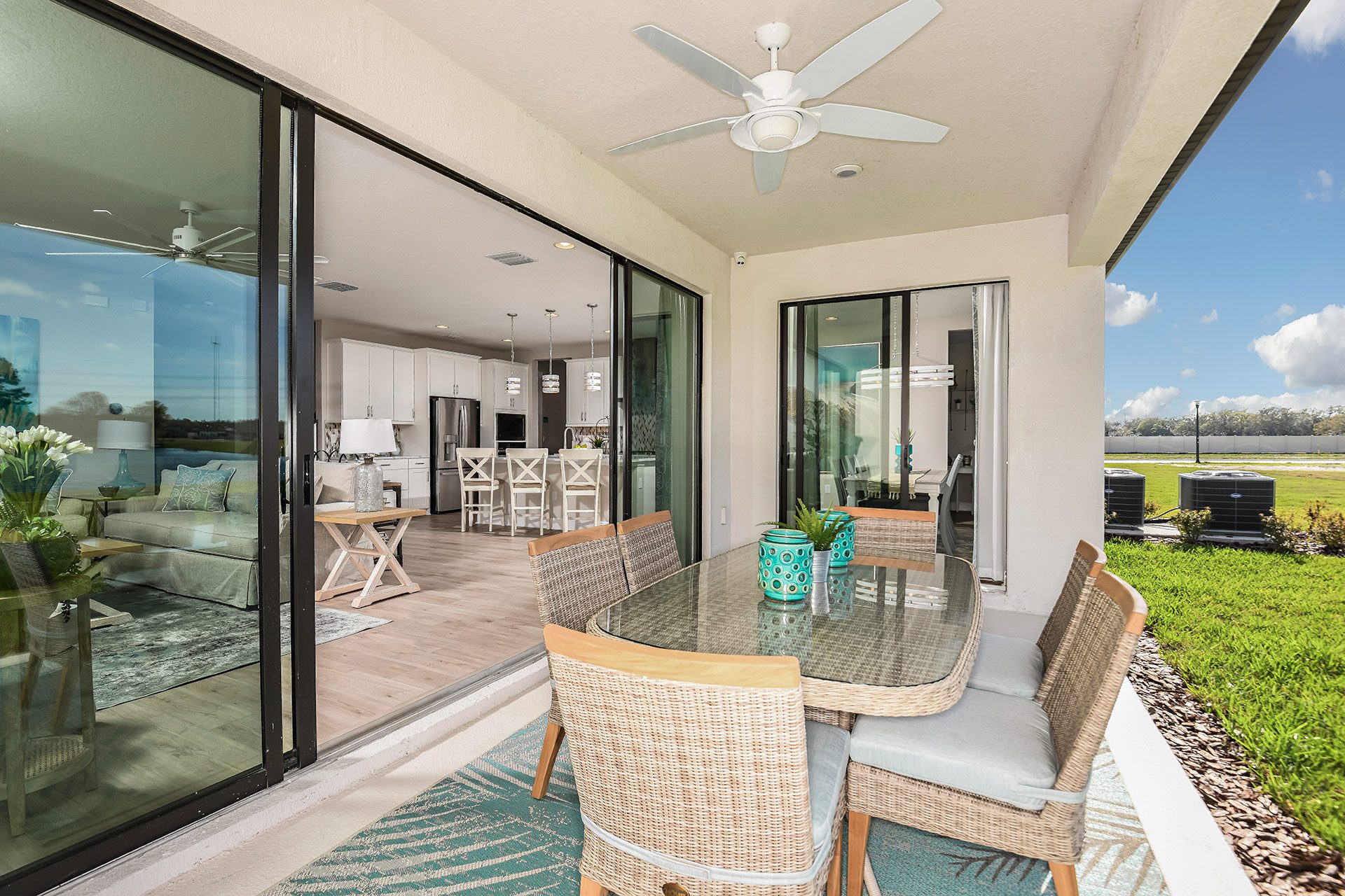 Lanai Overlooking Grand Room | Pelican at Hawkstone