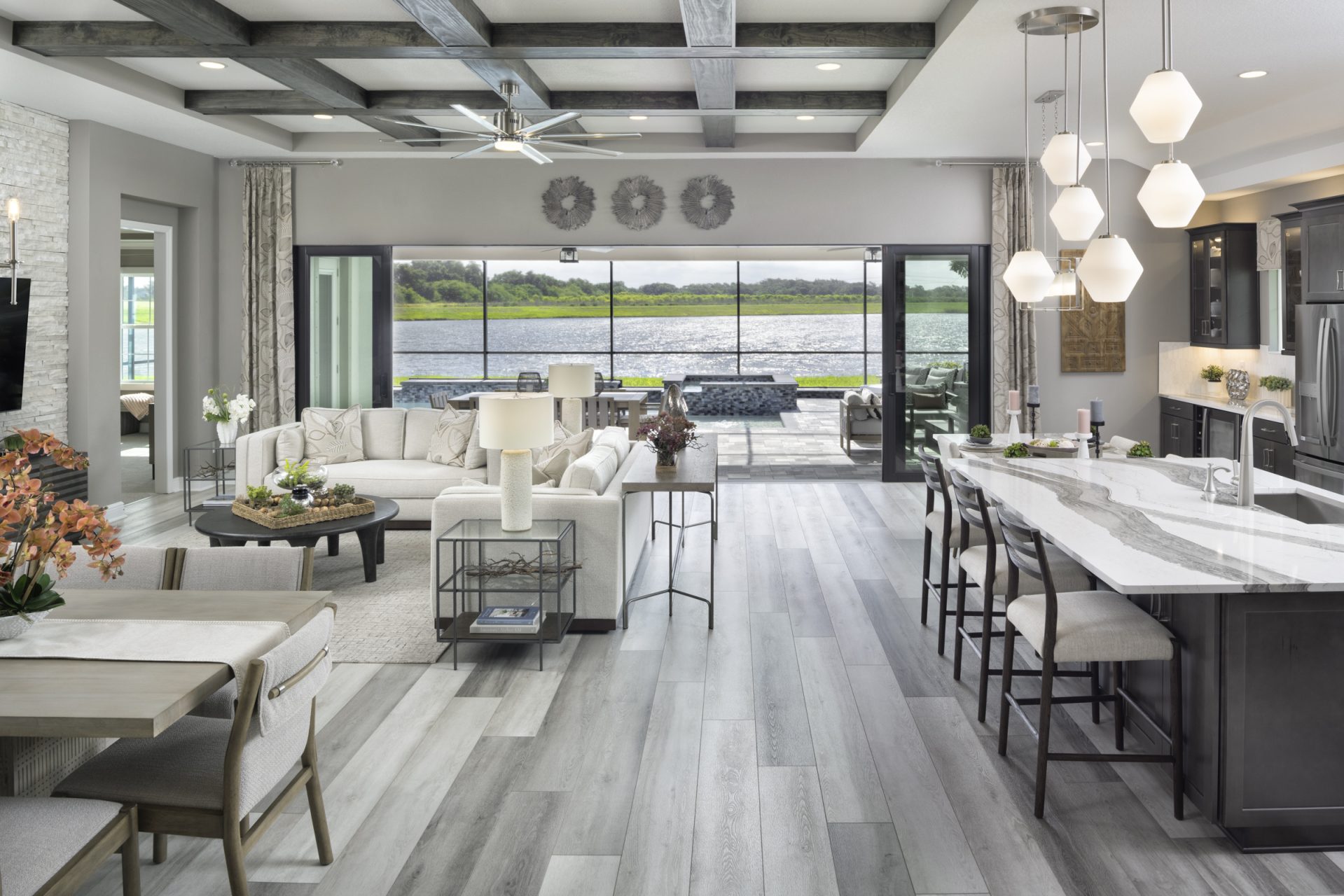 Gourmet Kitchen and Grand Room | Bayshore II at Waterset