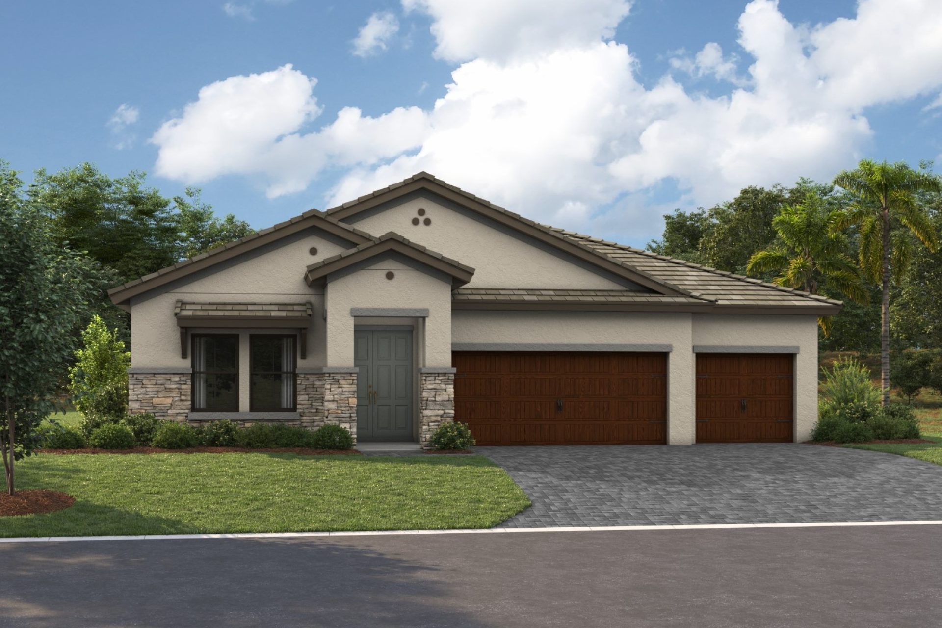 Bayport I - Tuscan A - TUS10 Color Scheme - Flat Tile