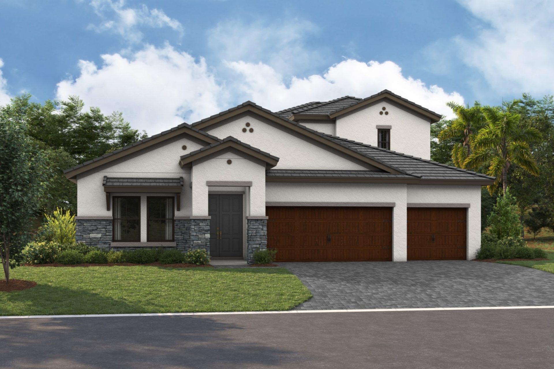 Bayport II - Tuscan A - TUS7 Color Scheme - Flat Tile