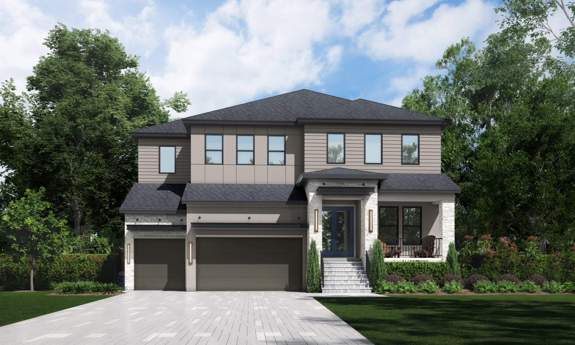 Granada A - Contemporary - Scheme 4 - left/straight - Shingle