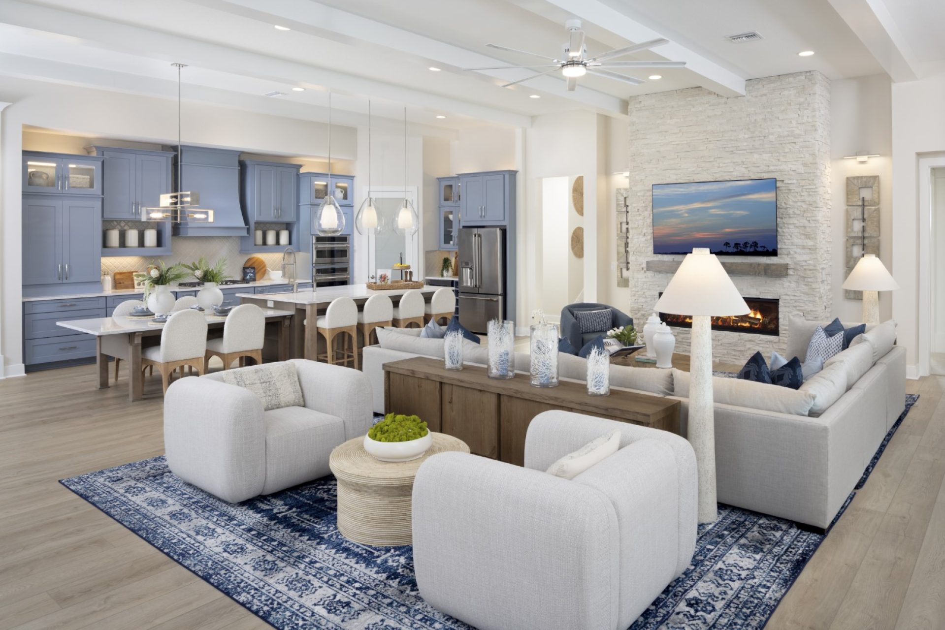 Great Room and Kitchen - Key West II at Star Farms
