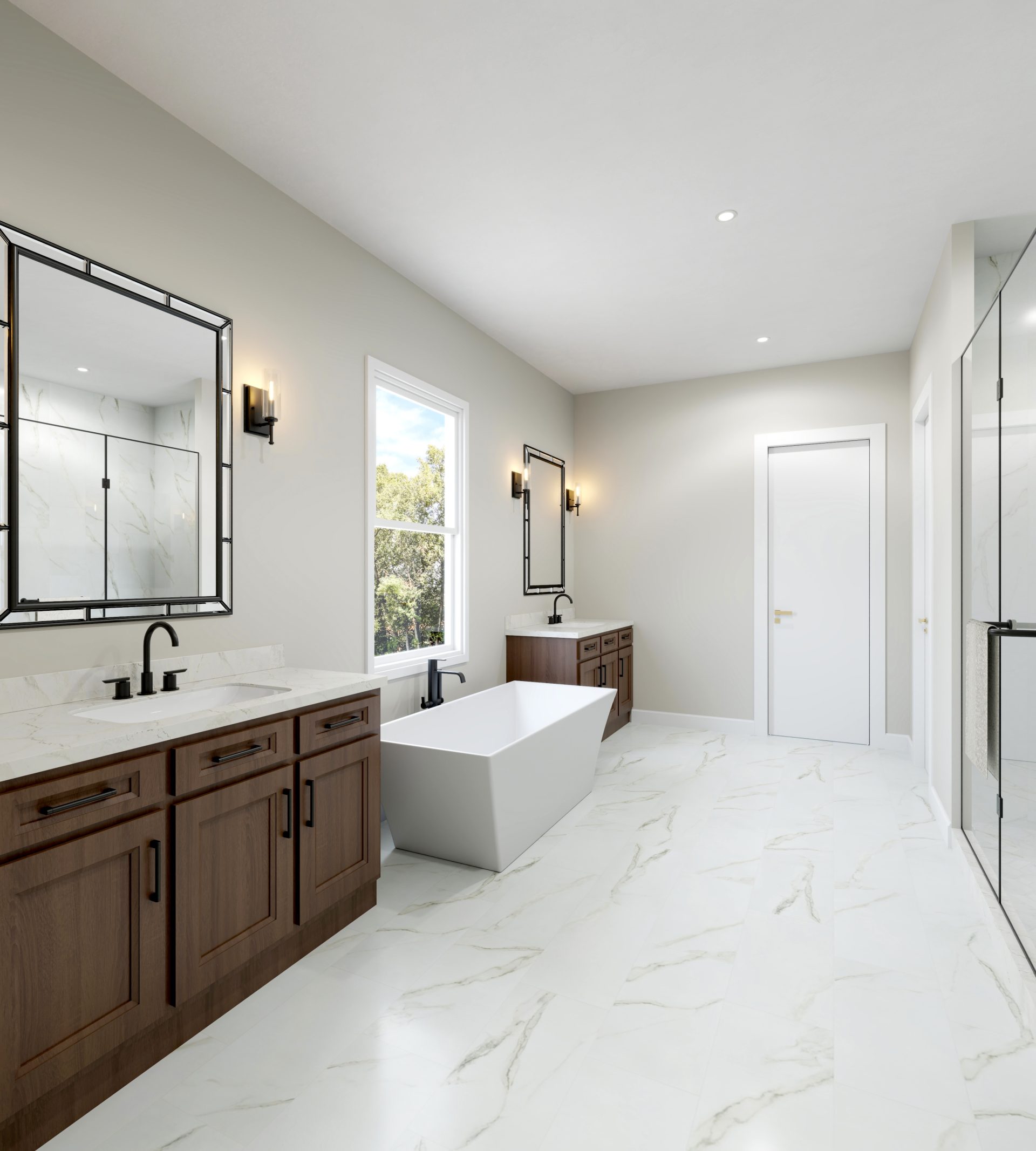 Madeira A Master Bathroom Rendering