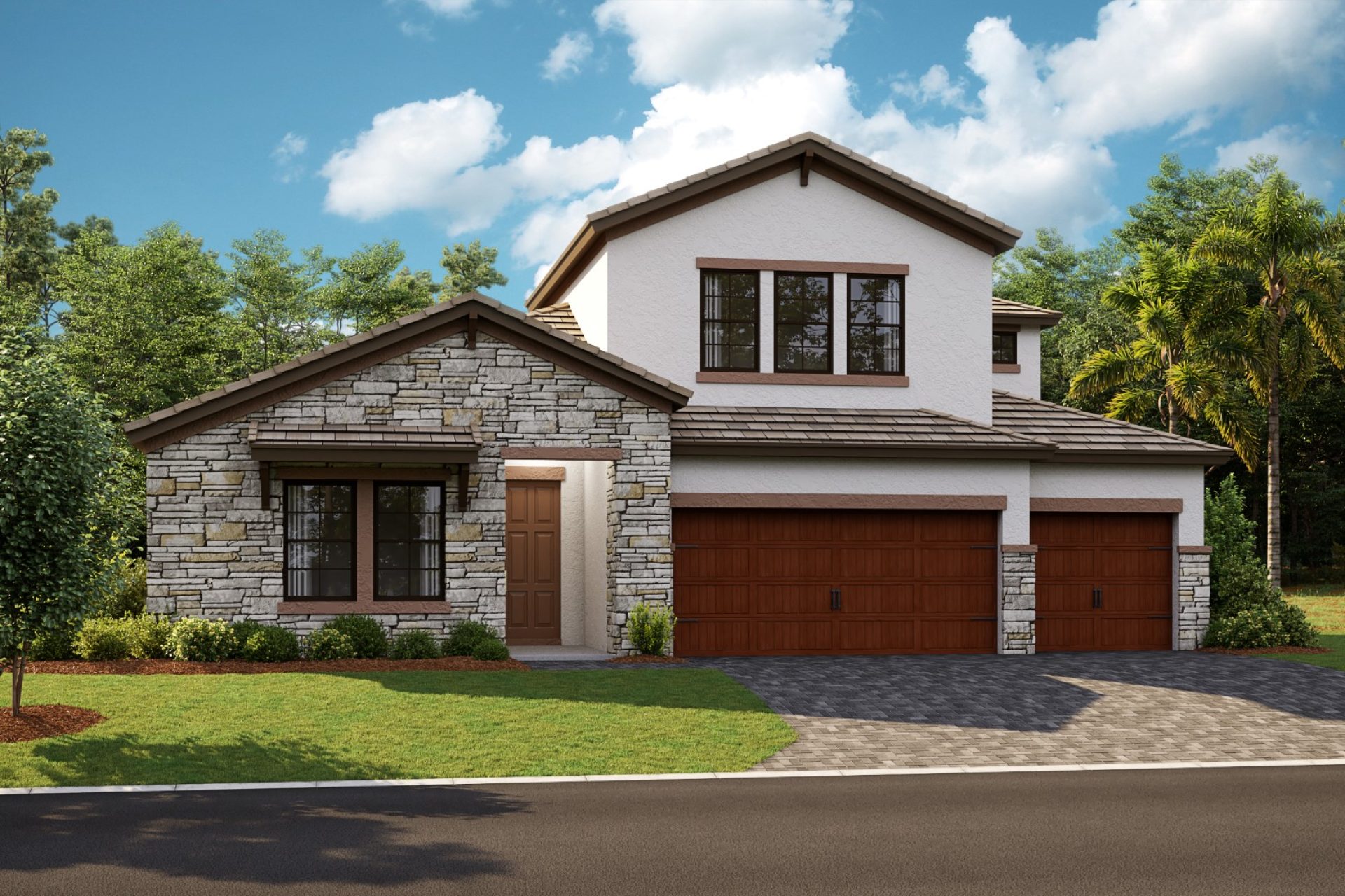 Hyde Park IV - Tuscan A - TUS1 Color Scheme - Flat Tile