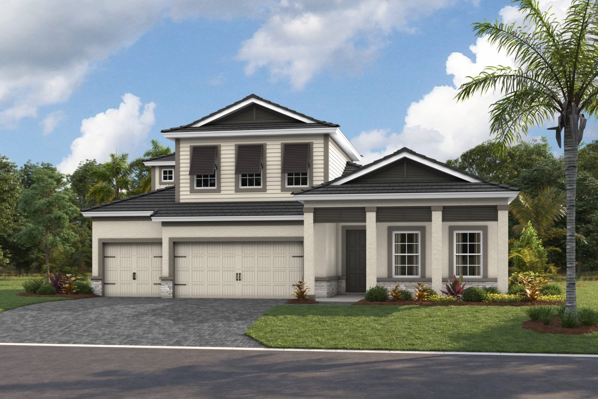 Hyde Park IV - Coastal C - COA12 Color Scheme - Flat Tile