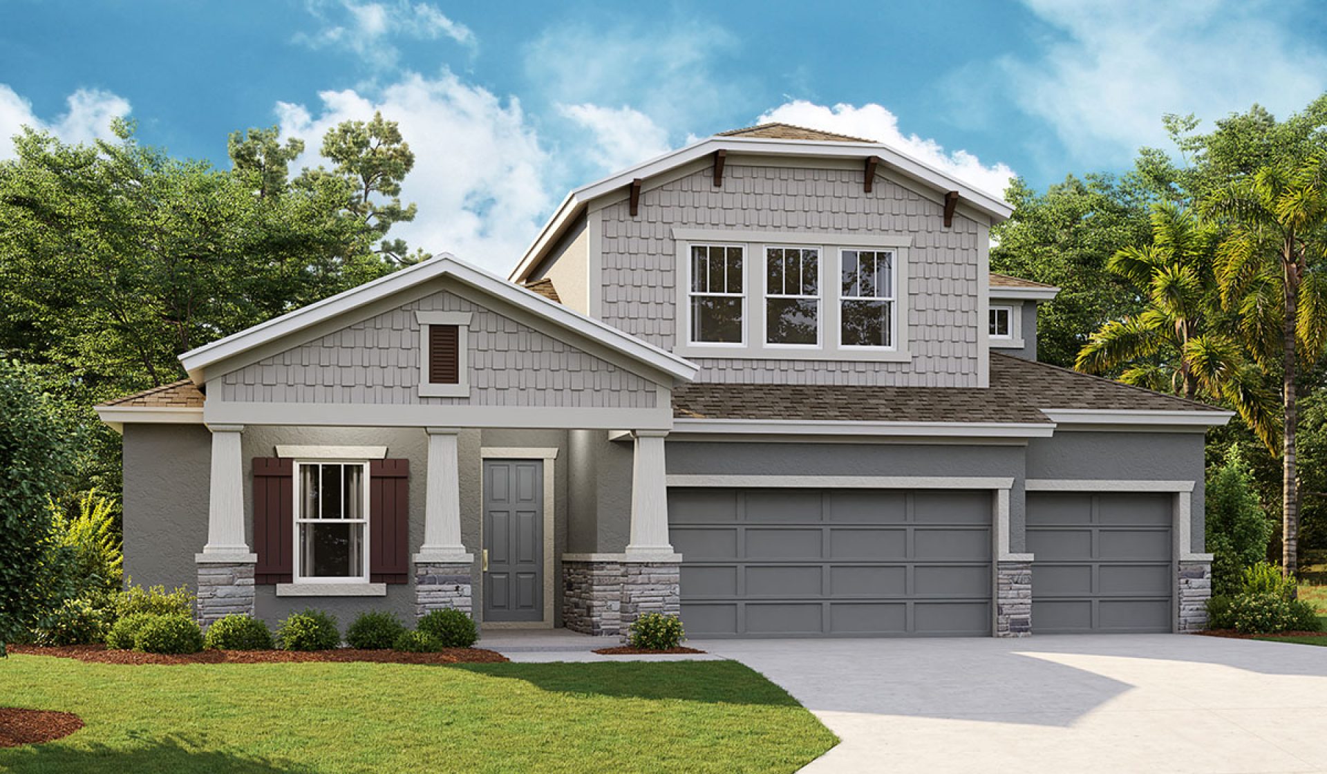 Hyde Park IV-Shingle-Concrete-Craftsman A-CRT6 Color Scheme