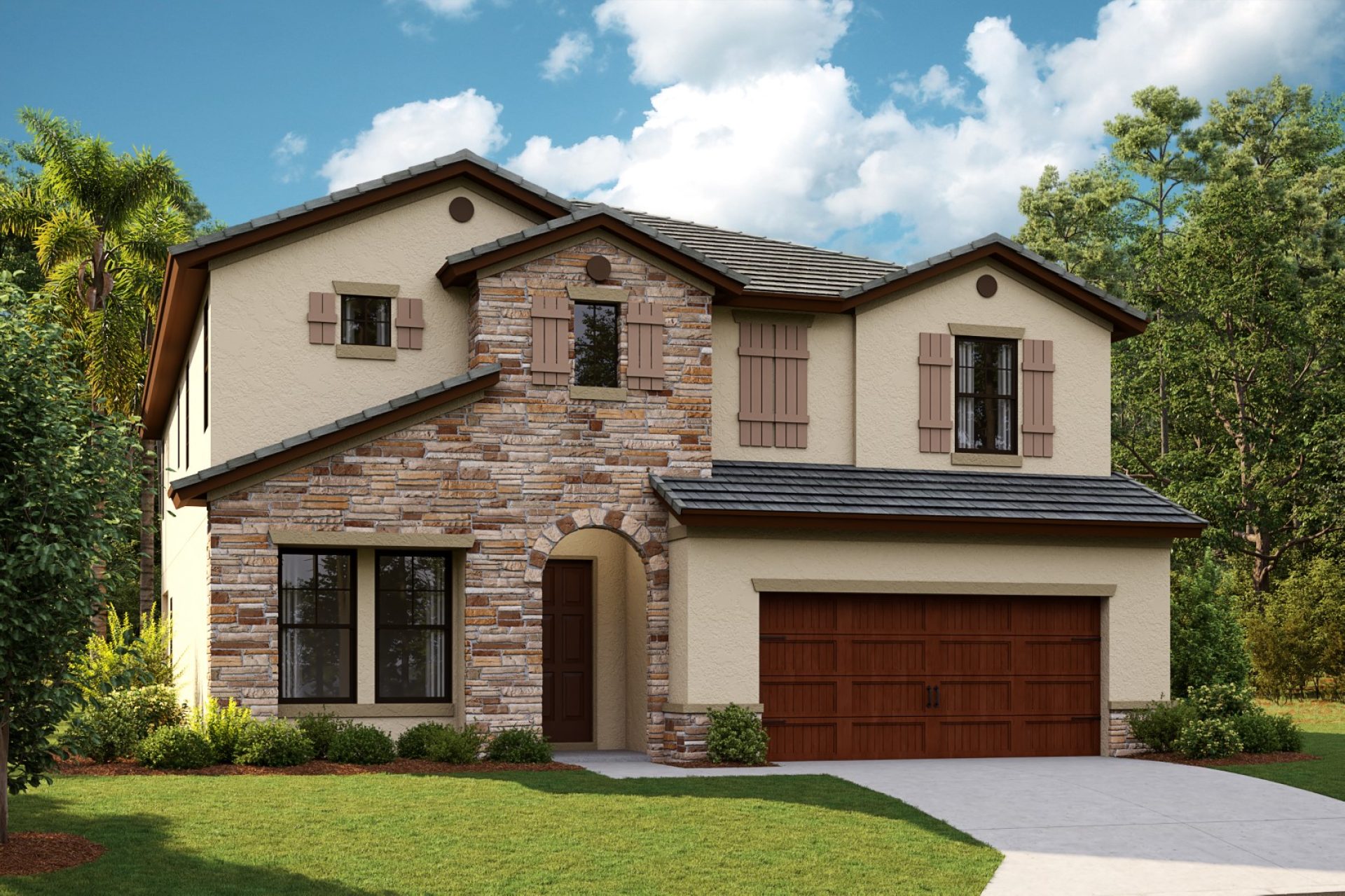 Avocet II - Tuscan A - TUS3 Color Scheme - Flat Tile