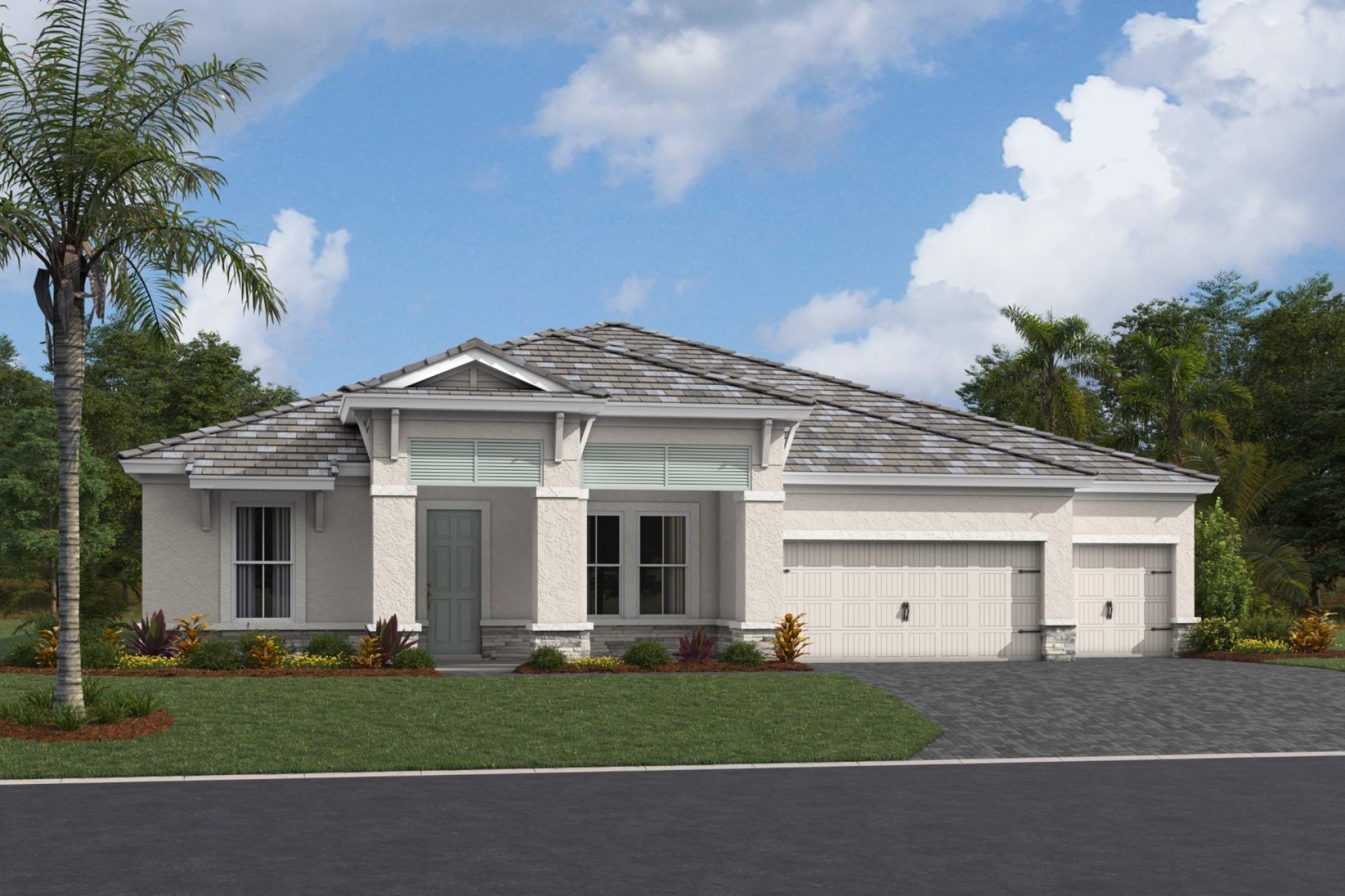 Key Largo I-Coastal-C-Flat Tile-Coastal 6 Color Scheme