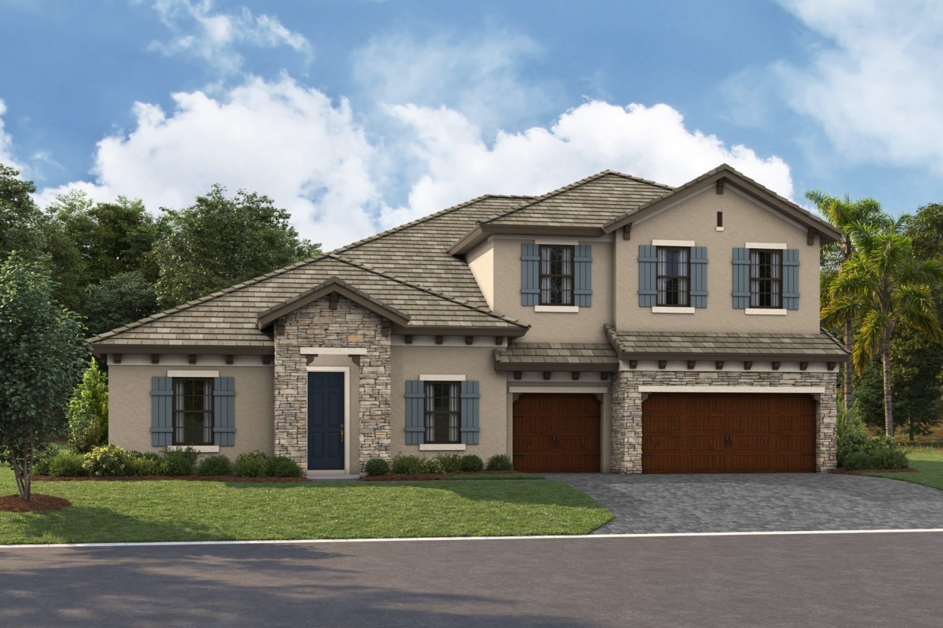 Key West II-Flat Tile-Tuscan A-TUS5-Color Scheme