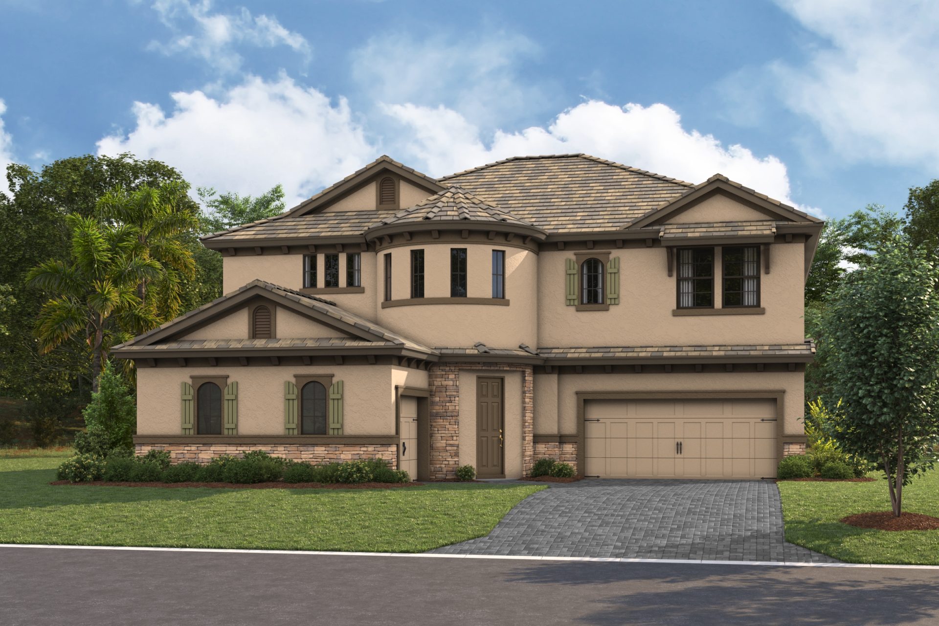 Madeira III-Flat Tile-European Country-A-EUC4 Color Scheme