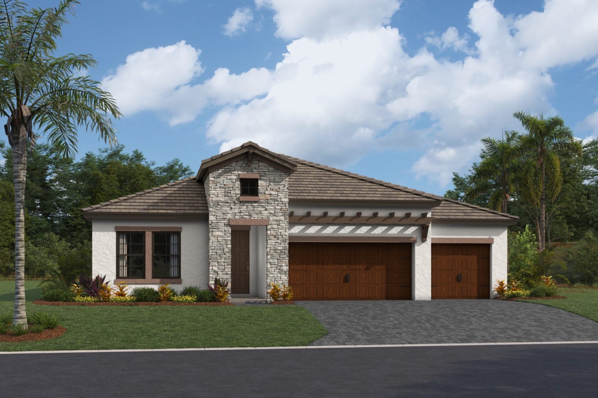 Bayside I - Tuscan A - TUS1 Color Scheme - Flat Tile