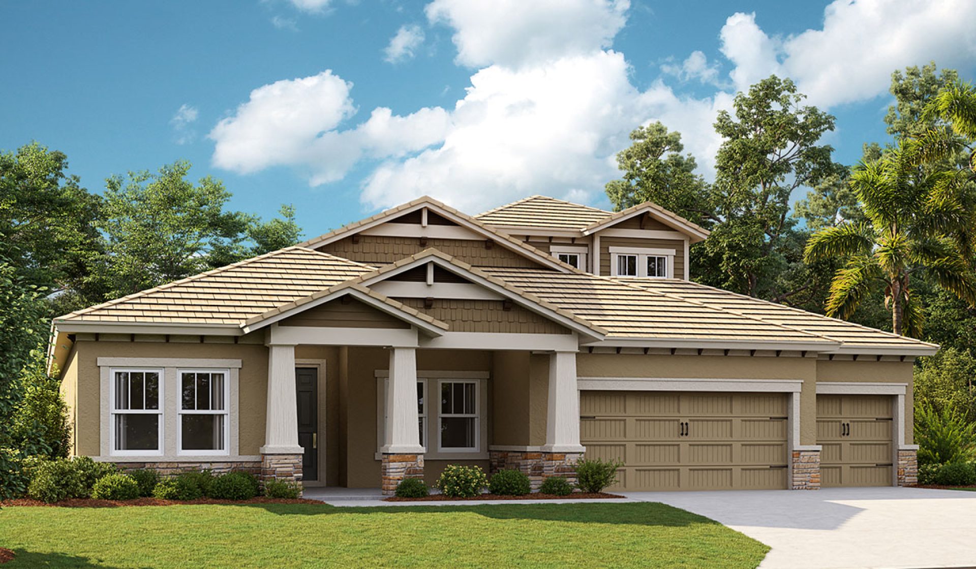 Biscayne Grand - Craftsman A - CRT1 Color Scheme - Barrel Tile