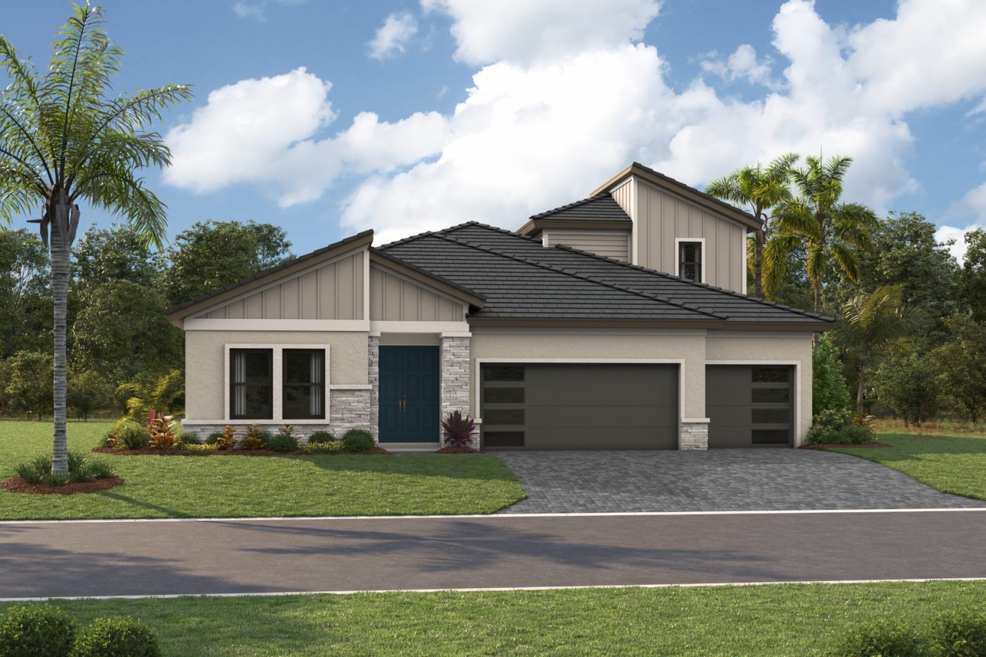 Biscayne II - Modern - MOD3 Color Scheme - Flat Tile