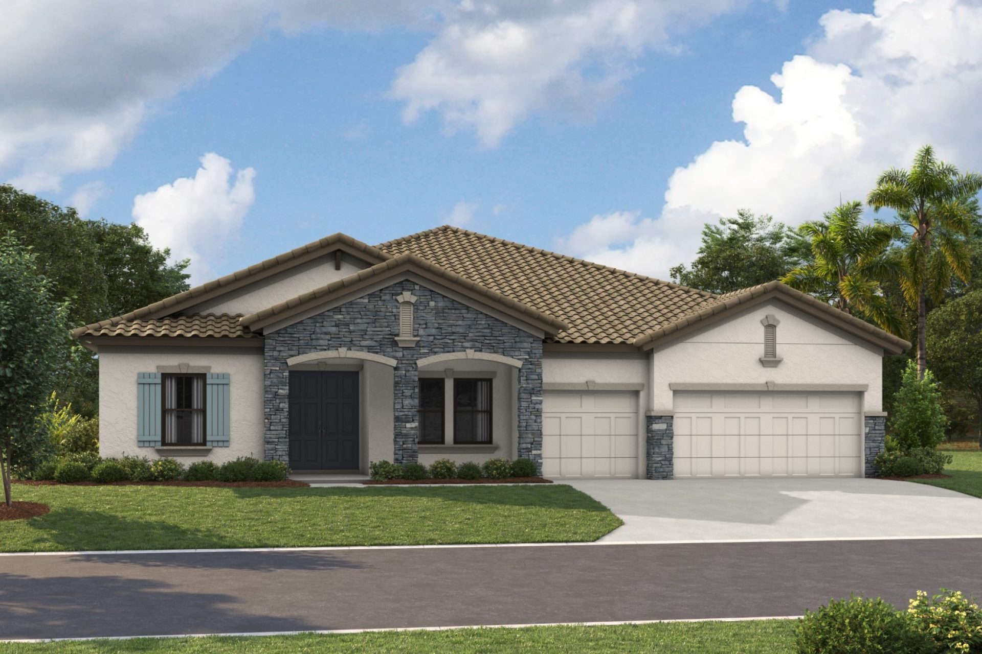 Cedar Key I - European Country A - EUC6 Color Scheme - Barrel Tile