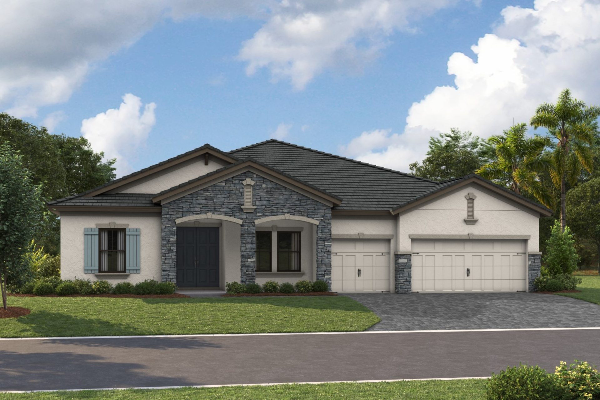 Cedar Key I - European Country A - EUC6 Color Scheme - Flat Tile