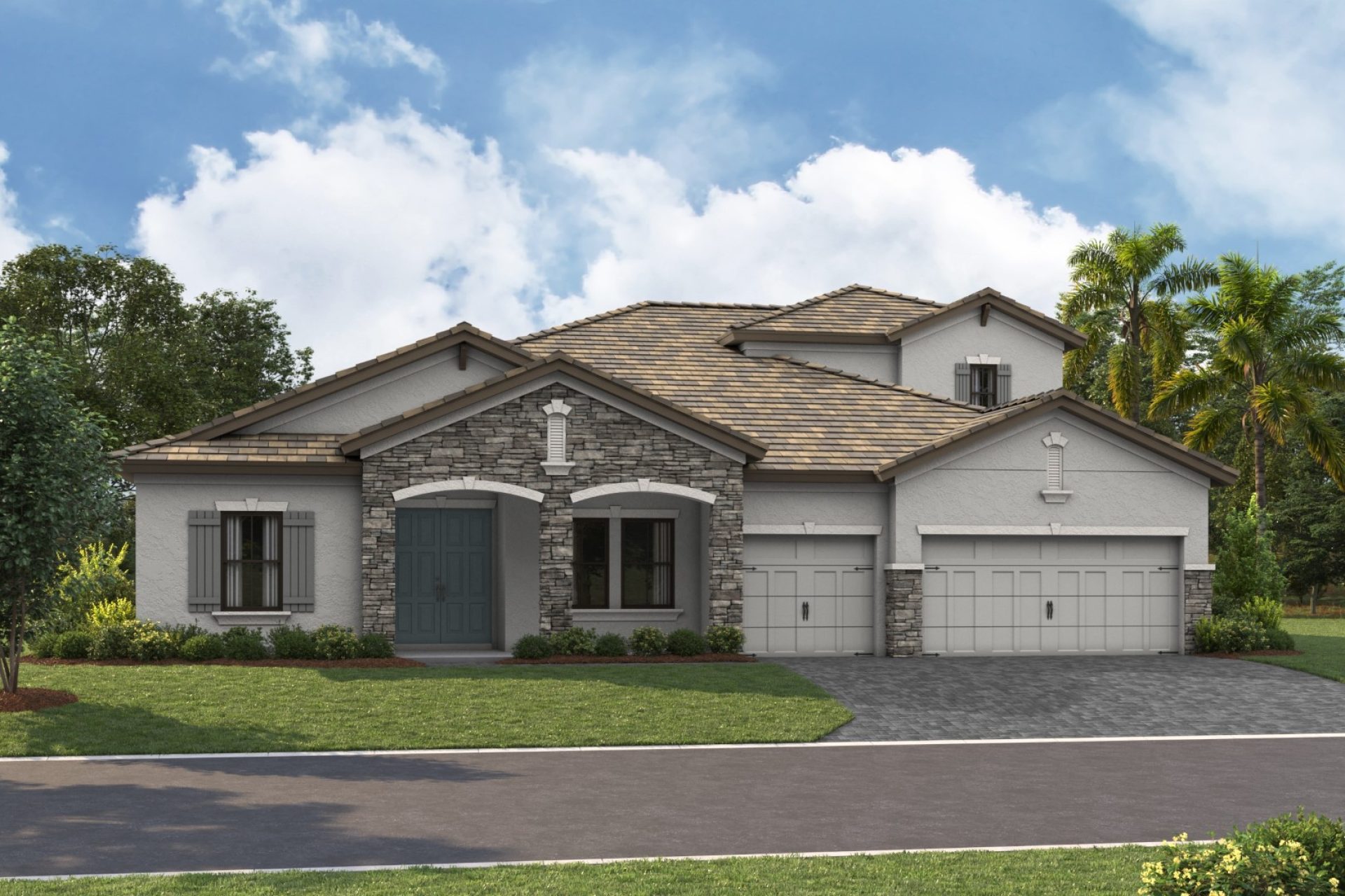 Cedar Key II - European Country A - EUC7 Color Scheme - Flat Tile