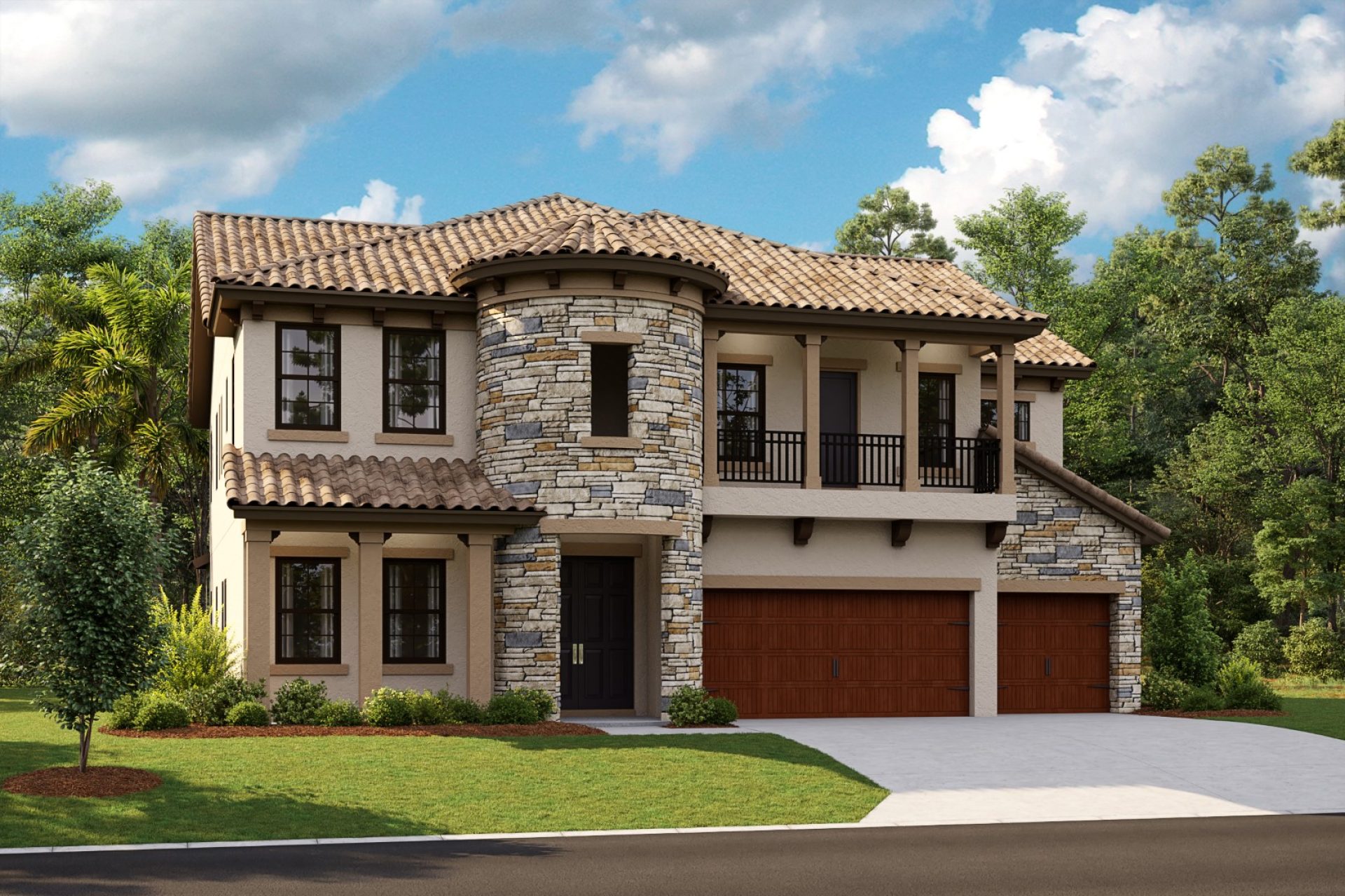 Granada I - Tuscan A - TUS4 Color Scheme - Barrel Tile