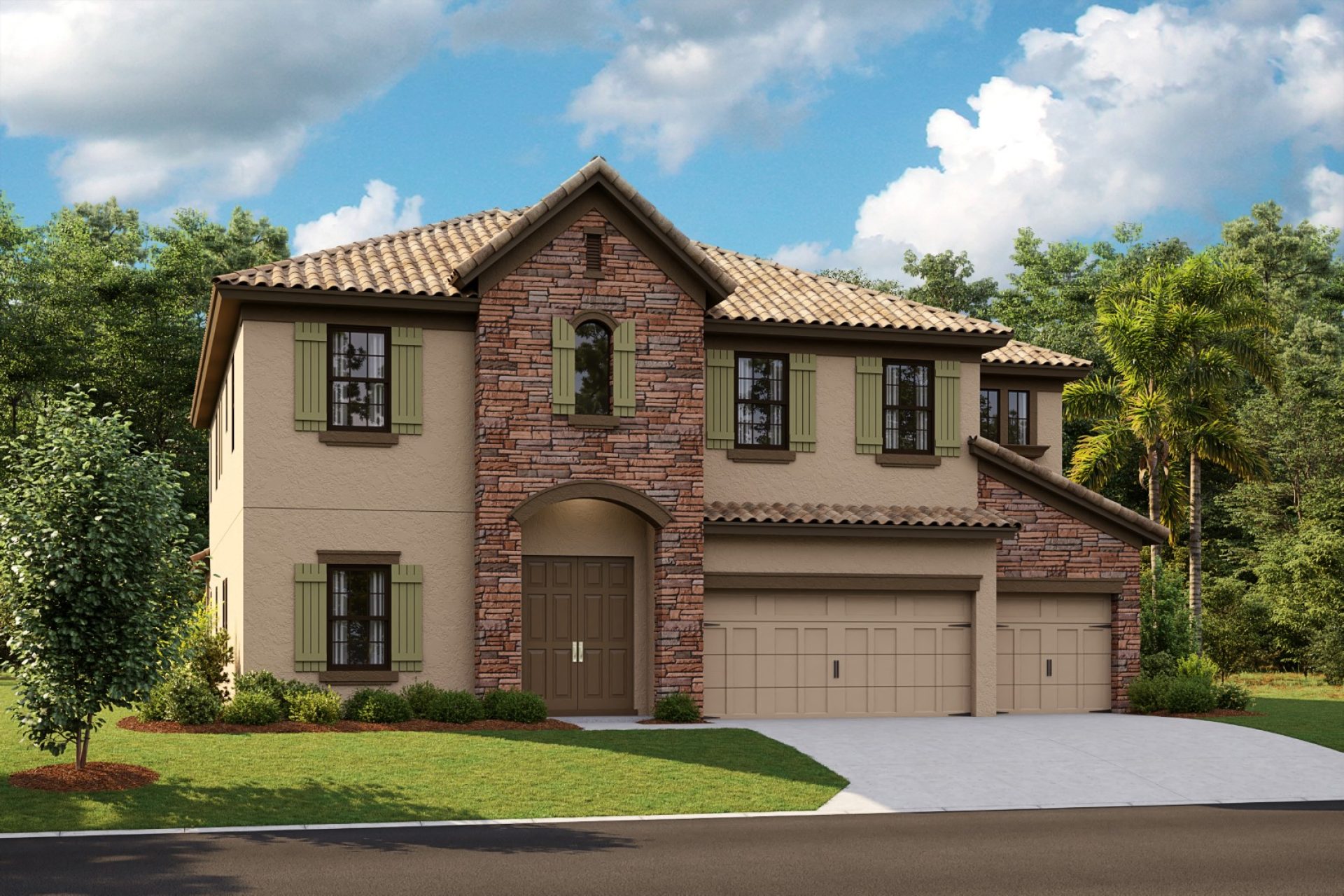 Granada II - European Country A - EUC4 Color Scheme - Barrel Tile