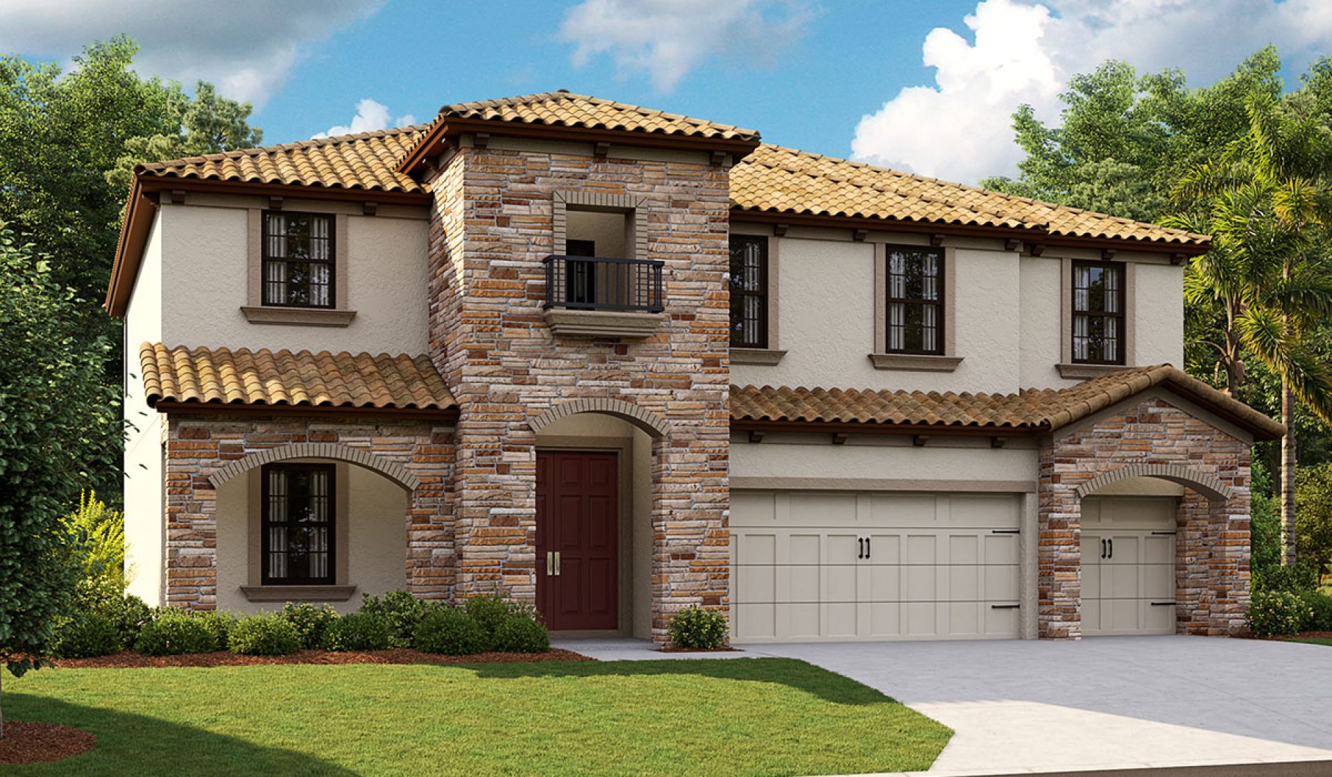 Virginia Park - European Country A - EUC3 Color Scheme - Barrel Tile