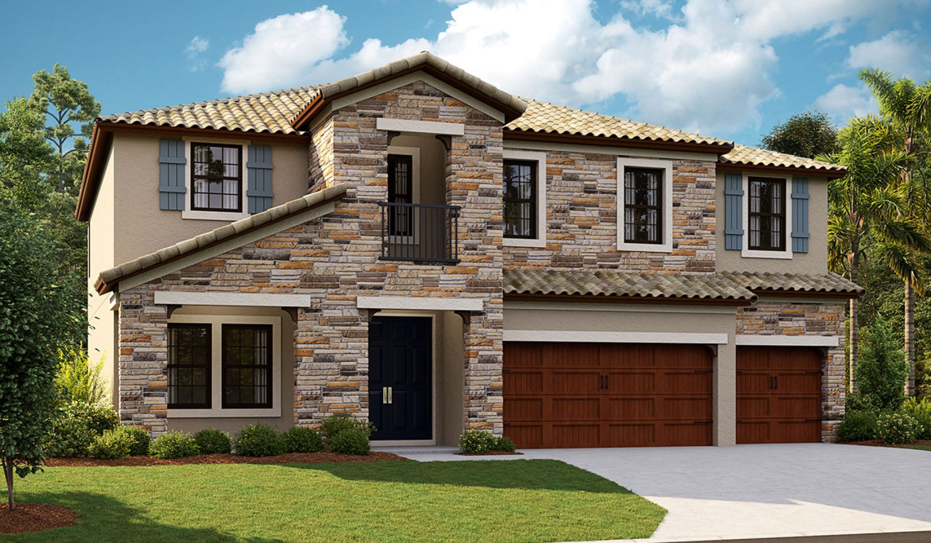 Virginia Park - Tuscan A - TUS5 Color Scheme - Barrel Tile