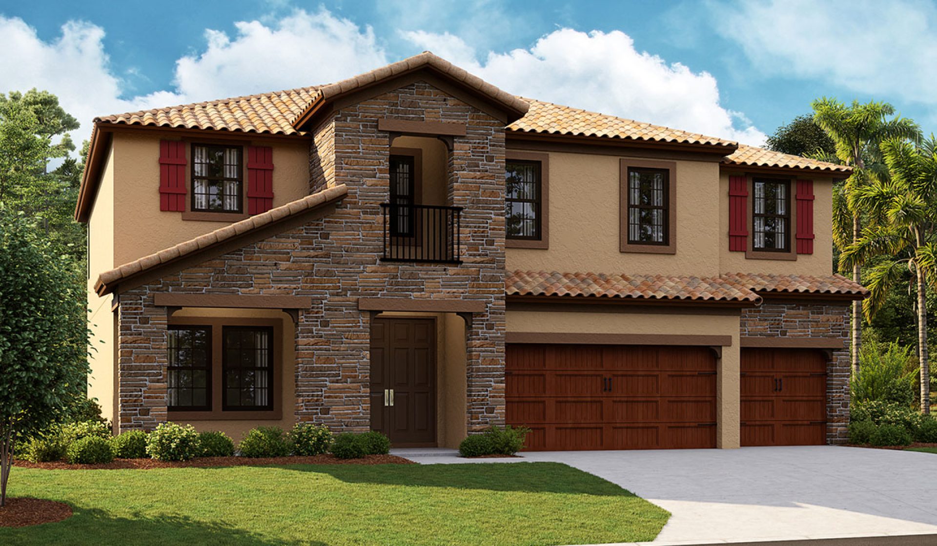 Virginia Park - Tuscan B - TUS2 Color Scheme - Barrel Tile