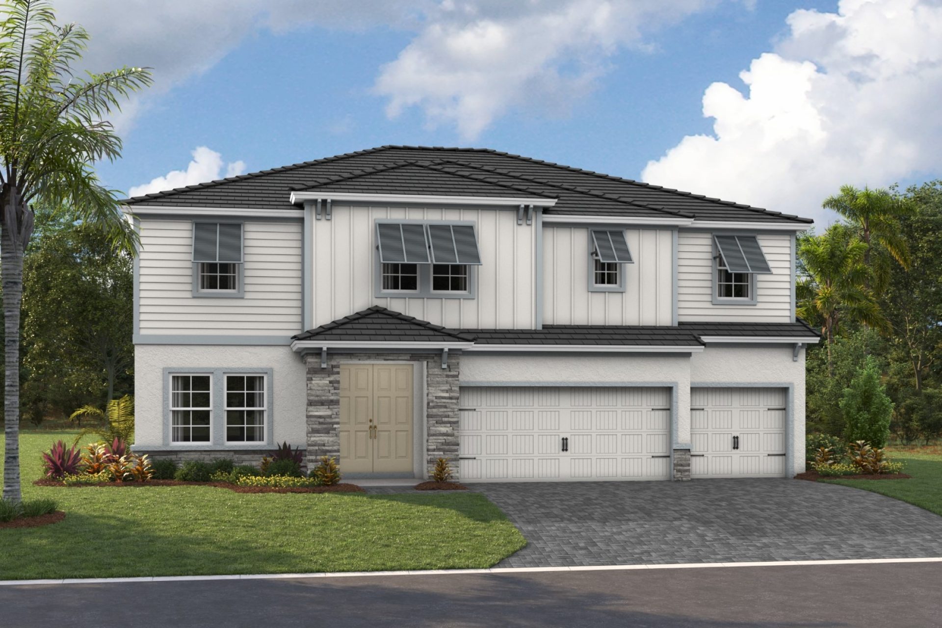 Virginia Park - Coastal C - COA3 Color Scheme - Flat Tile