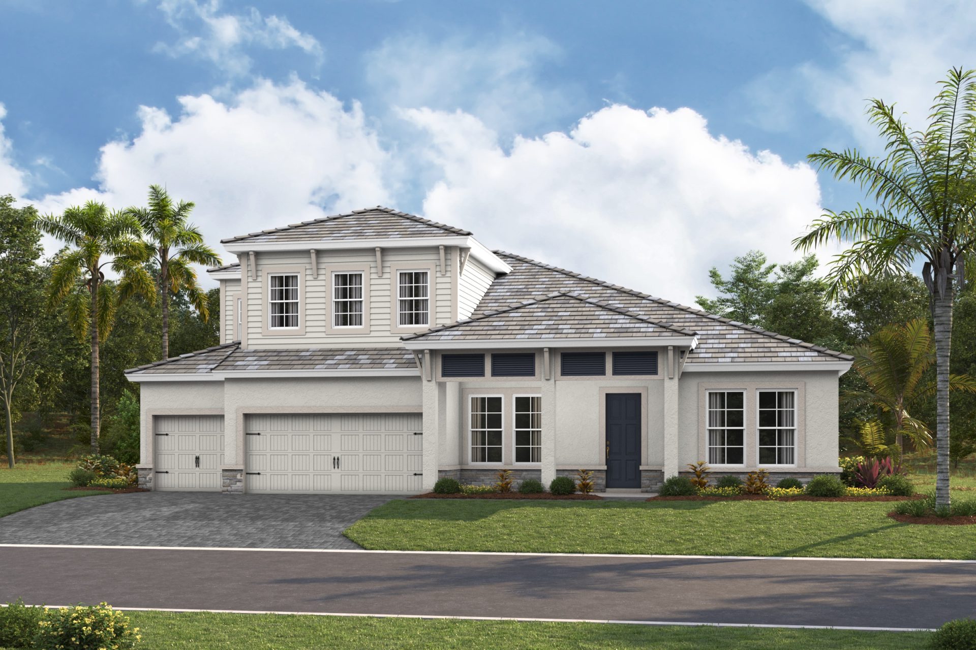Key Largo II XT - Coastal B - COA9 Color Scheme - Flat Tile - Paver