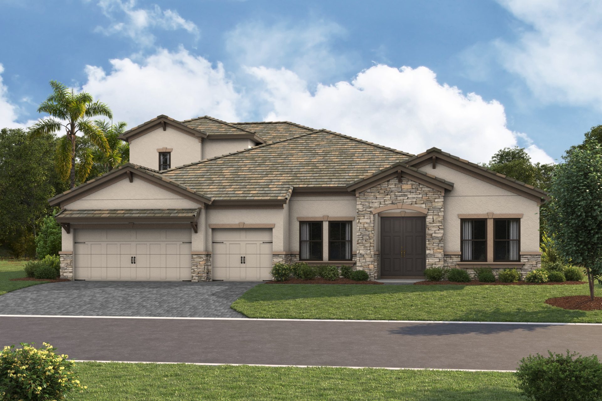 Cedar Key Grande II XT - European B - EUC02 Color Scheme - Flat Tile - Paver