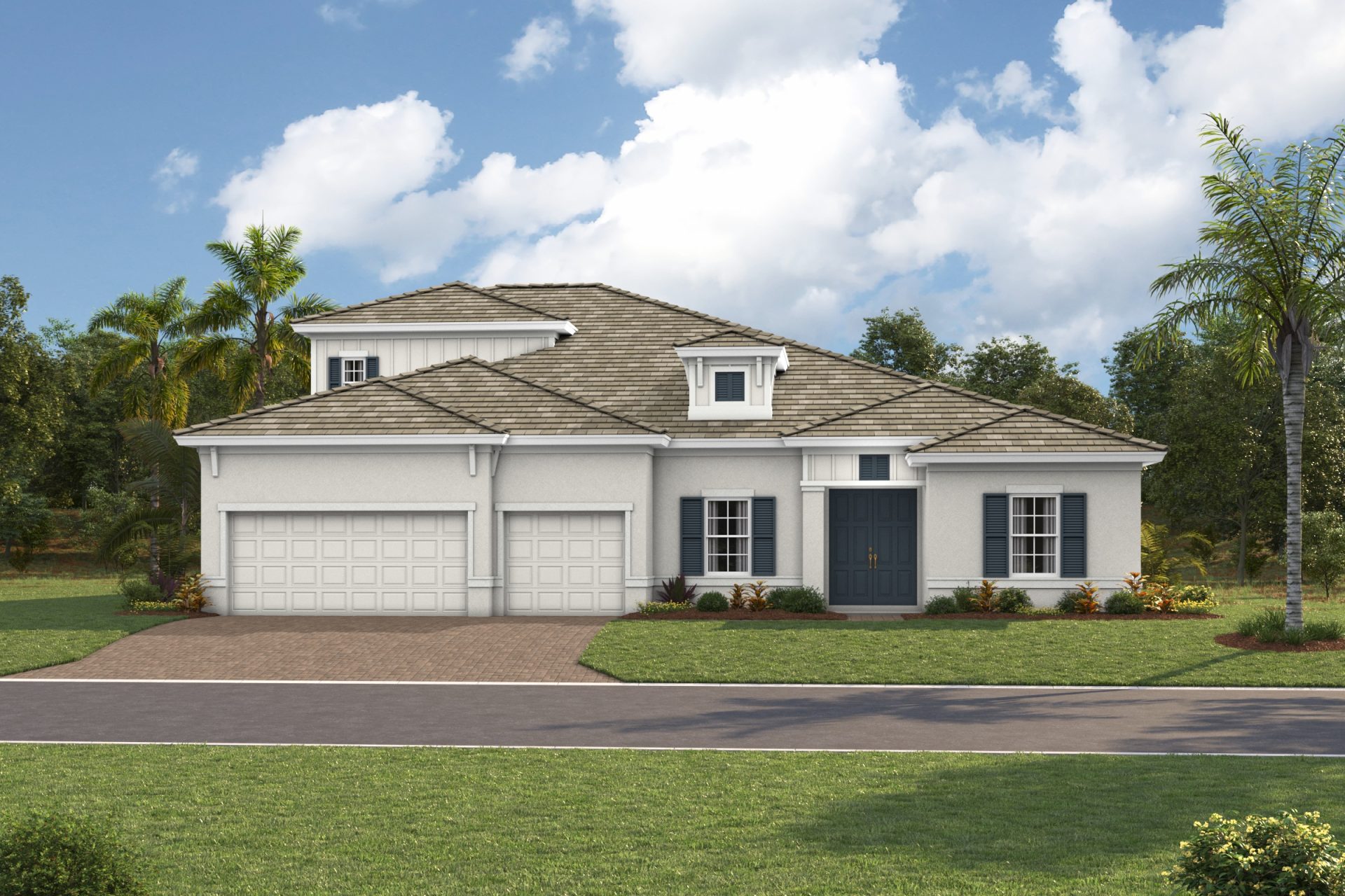 Cedar Key Grande II XT - Coastal D - COA1 Color Scheme - Flat Tile - Paver
