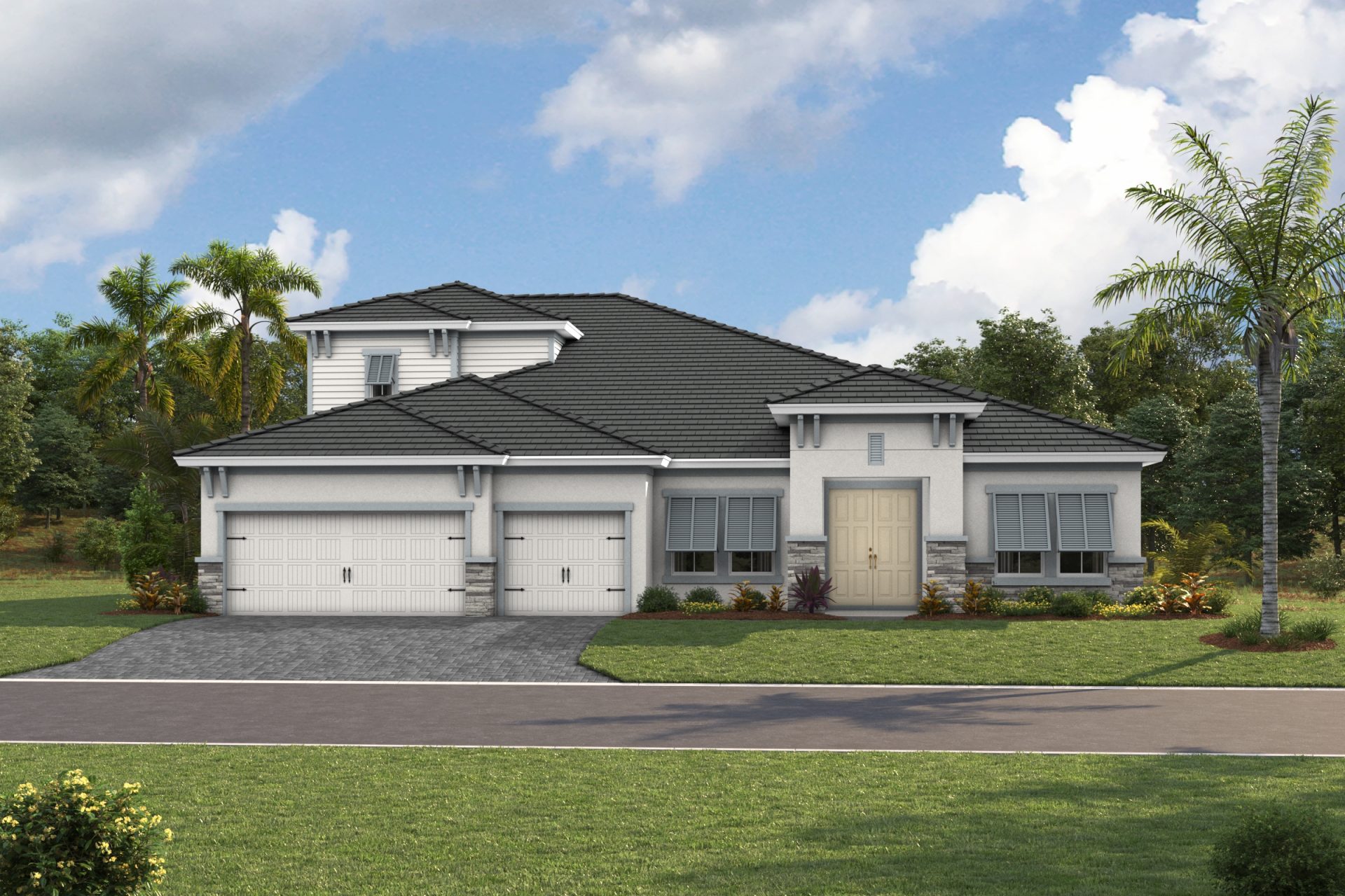 Cedar Key Grande II XT - Coastal F - COA3 Color Scheme - Flat Tile - Paver