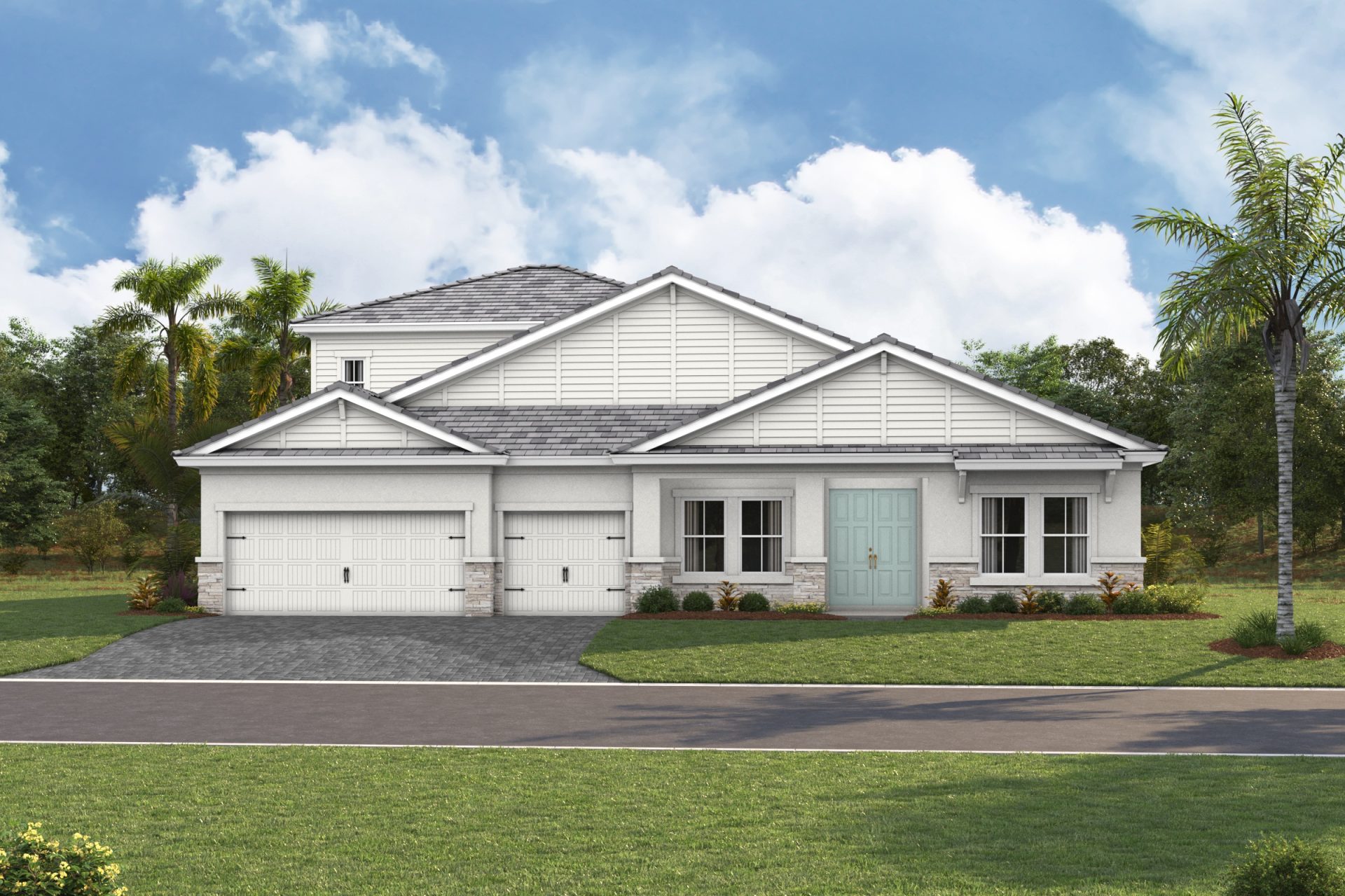 Cedar Key Grande II XT - Coastal B - COA2 Color Scheme - Flat Tile - Paver