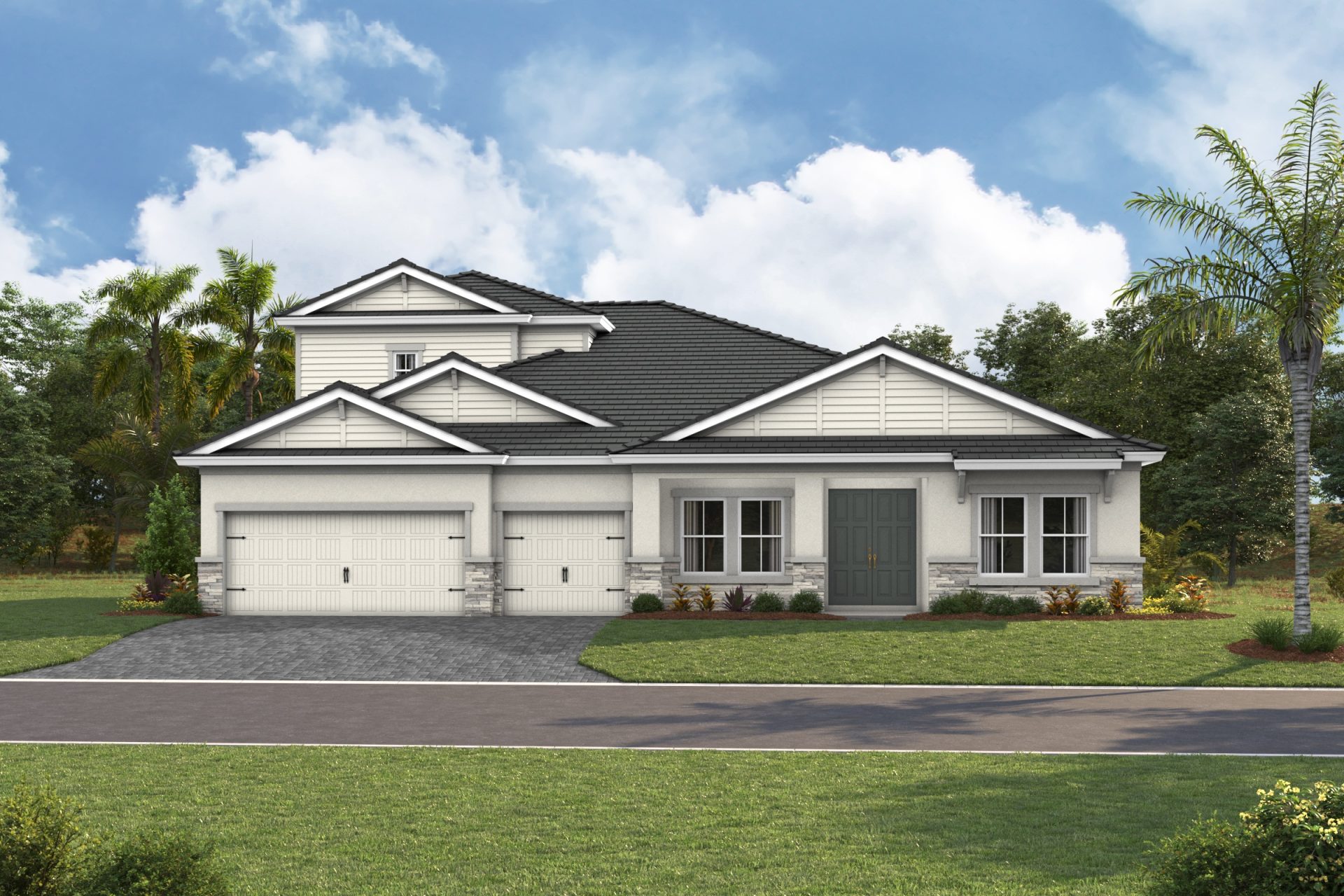 Cedar Key II XT - Coastal E - COA5 Color Scheme - Flat Tile - Paver