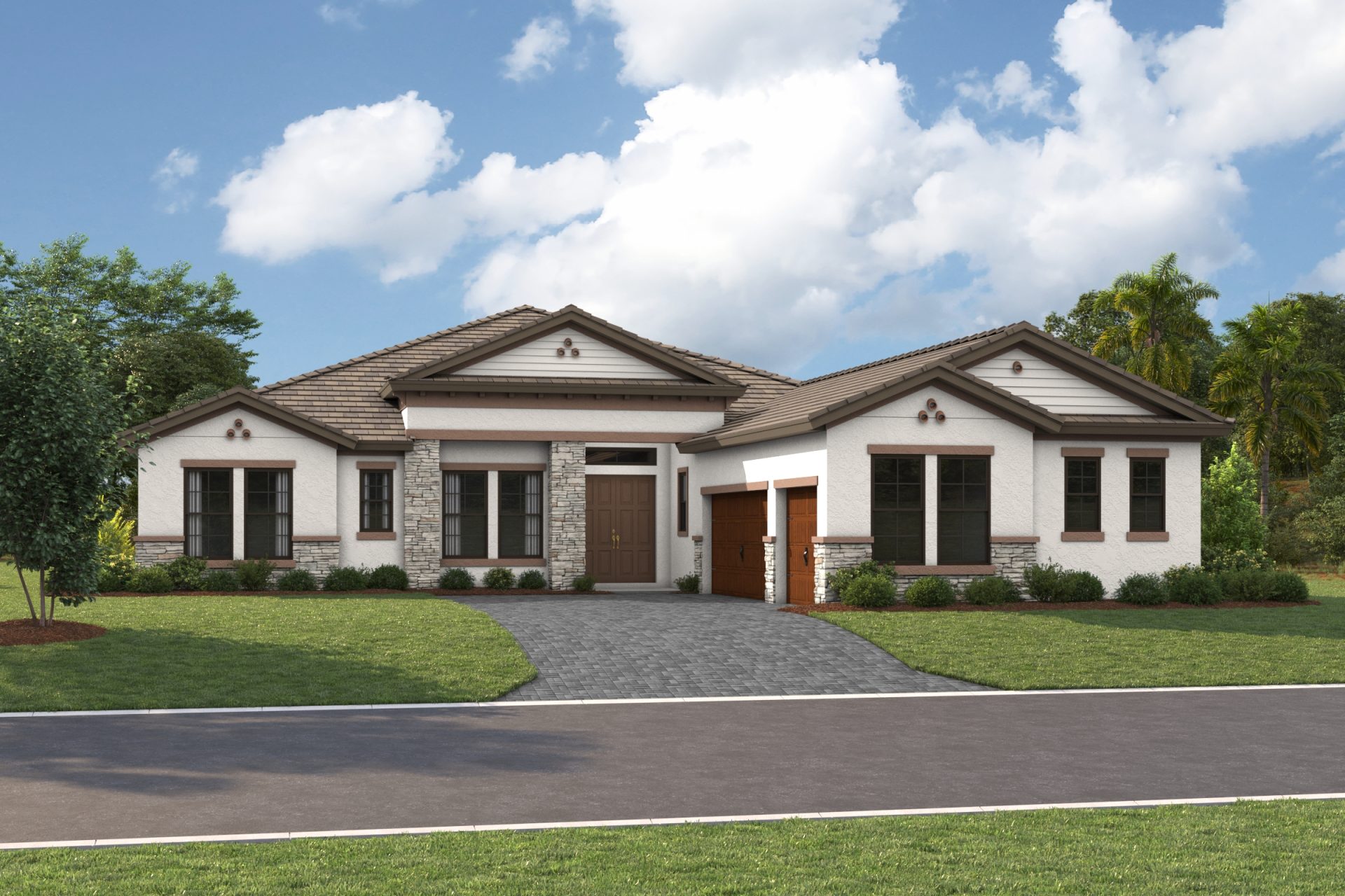 Key Haven I - Tuscan A - TUS1 Color Scheme - Flat Tile