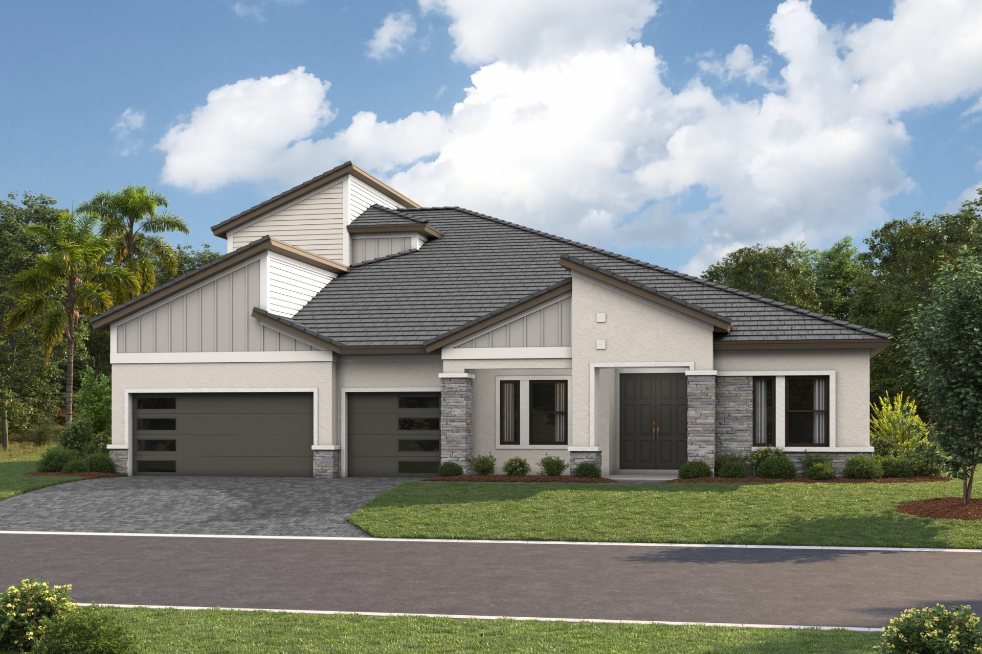 Cedar Key Grande II XT - Modern - MOD01 Color Scheme - Flat Tile - Paver