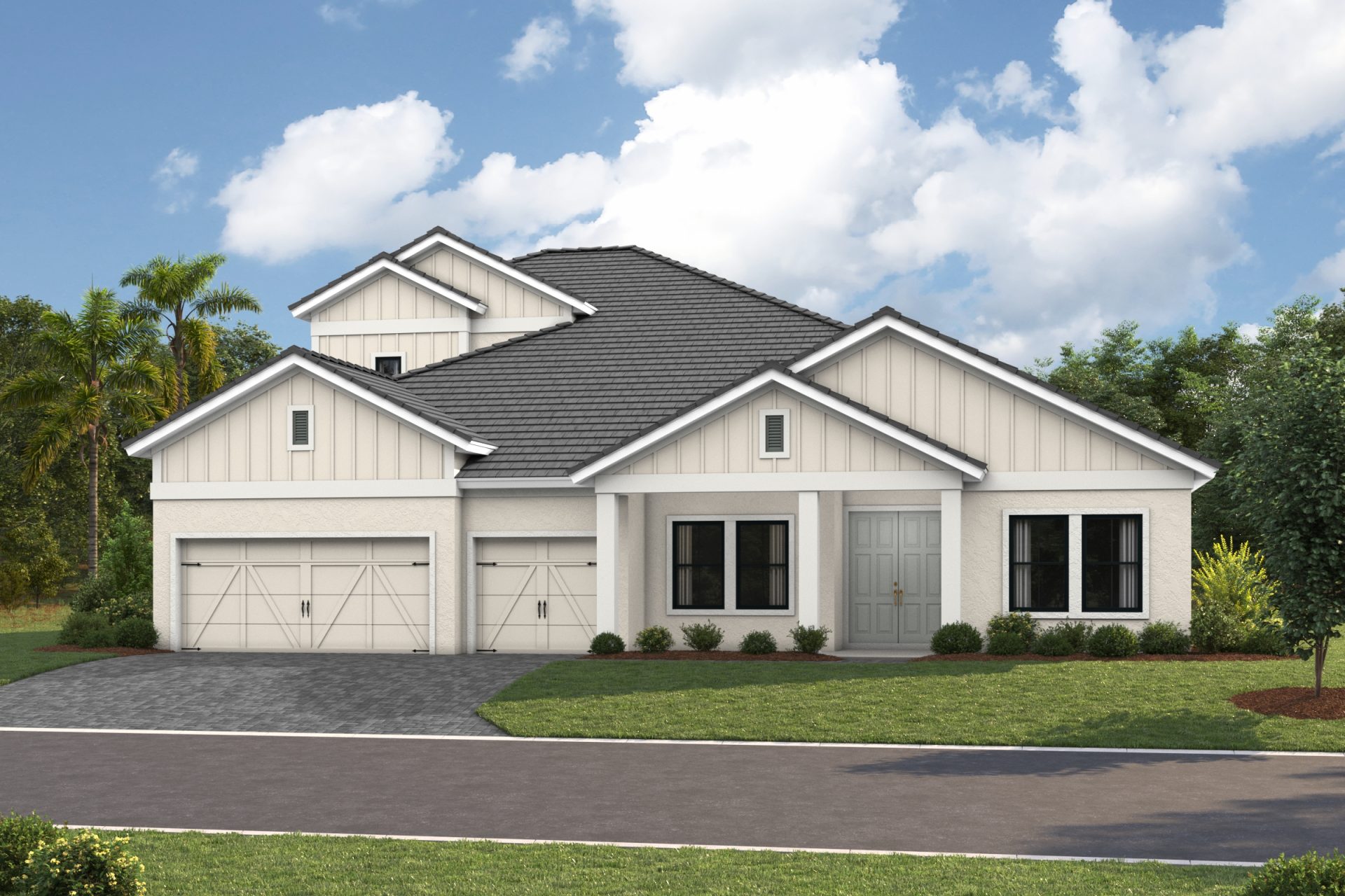 Cedar Key Grande II XT - Modern Farmhouse - MFH01 Color Scheme - Flat Tile - Paver