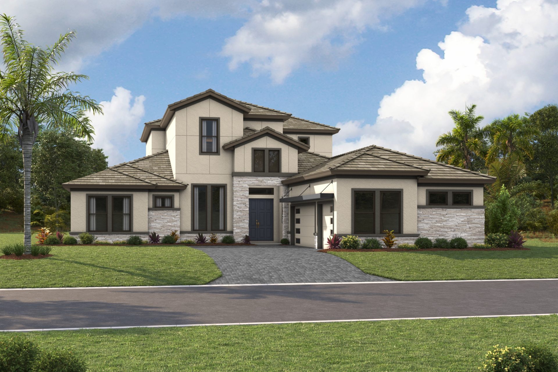 Key Haven III XT - Modern Coastal A - MPMC8 Color Scheme - Flat Tile - Paver