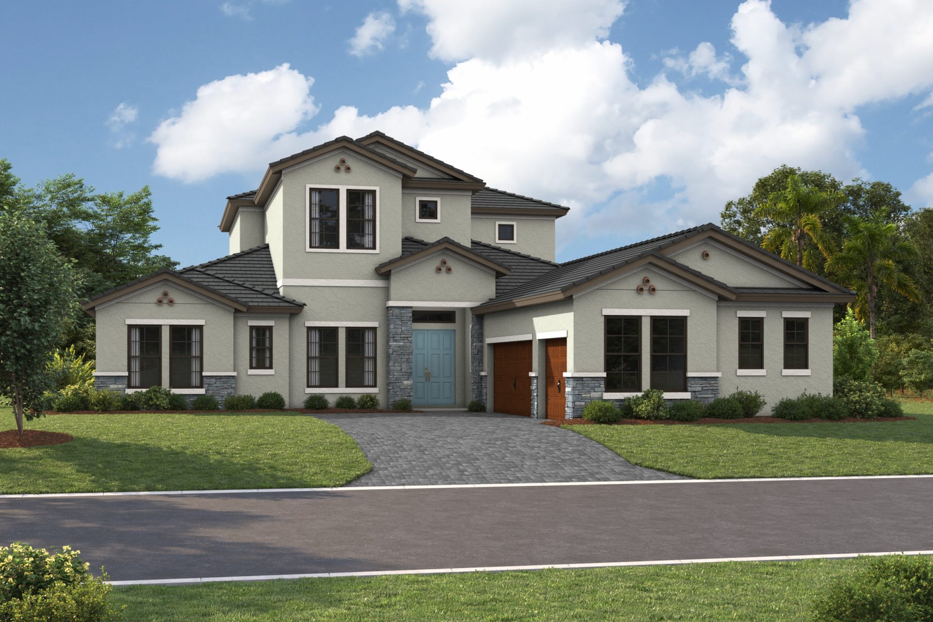 Key Haven III XT - Tuscan A - TUS9 Color Scheme - Flat Tile - Paver