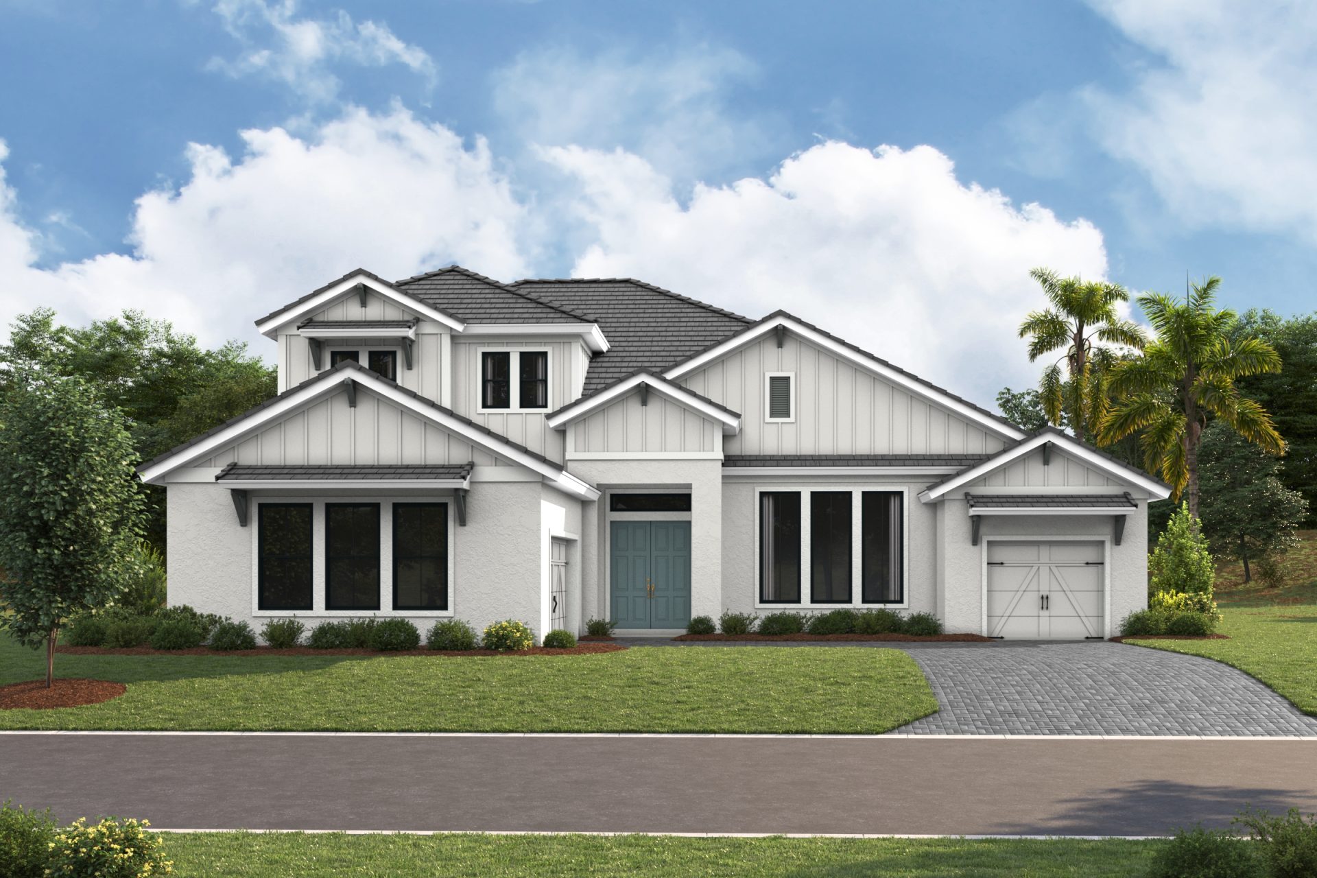 Lido Key II-XT-Modern Farmhouse-MFH 02-Flat Tile-Paver-3 Car