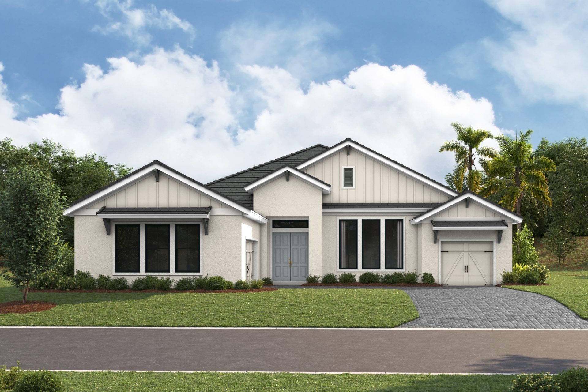 Lido Key I-Modern Farmhouse-MFH 04-Flat Tile-Paver-3 Car